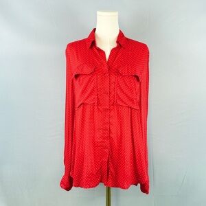 Love Tree Red Polka Dot Blouse